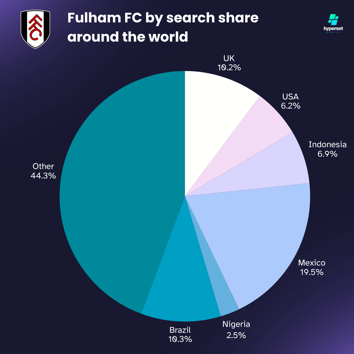 Pie chart infographic with multiple slices