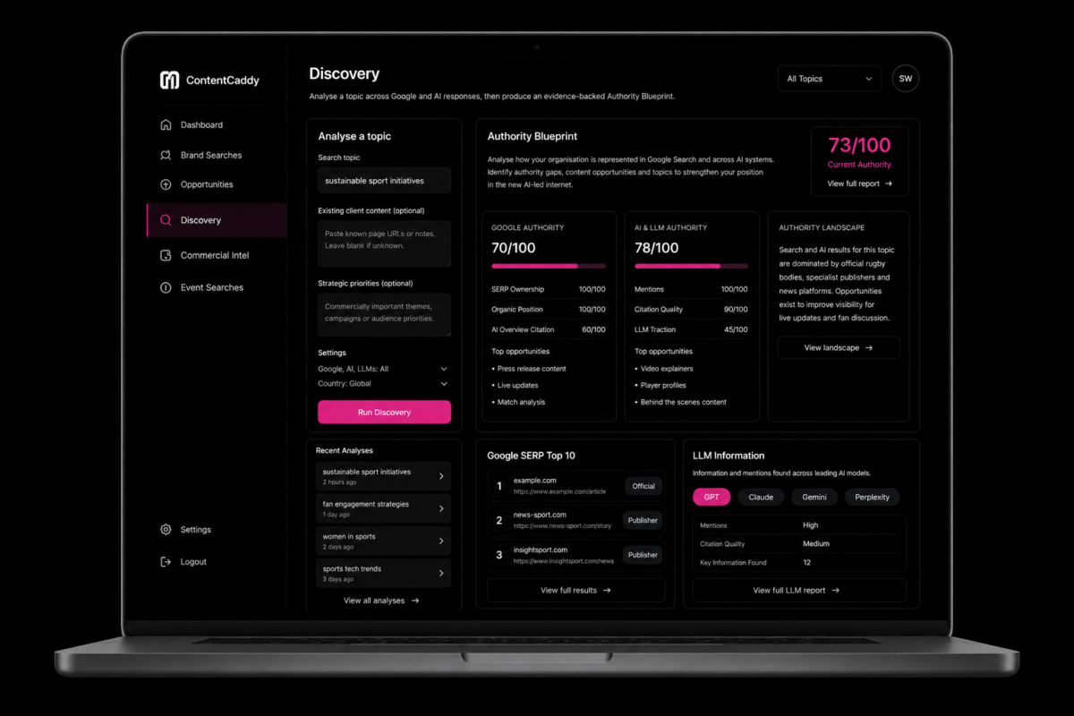 Image of contentcaddy UI